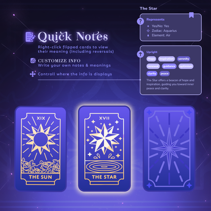 Tarot Card Stream Widget