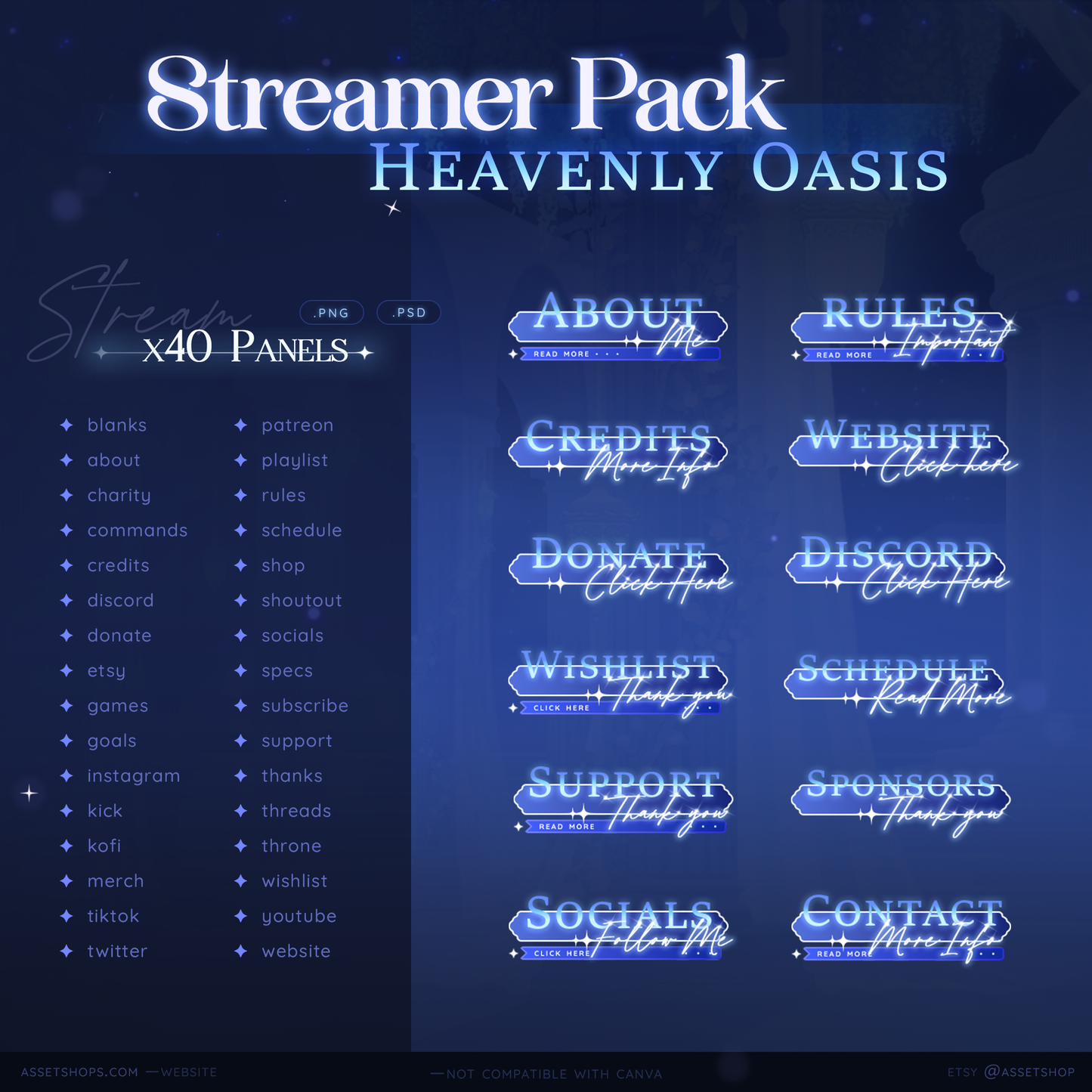 Heavenly Oasis - Stream Overlay Pack