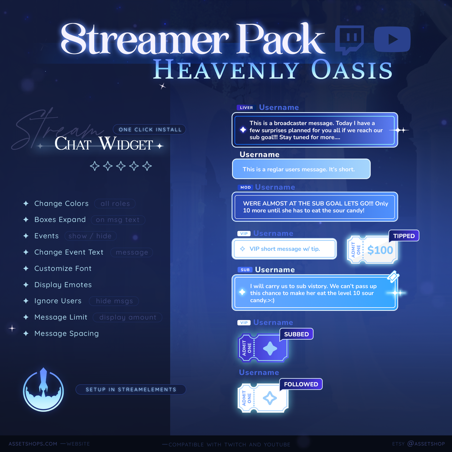 Heavenly Oasis - Stream Overlay Pack