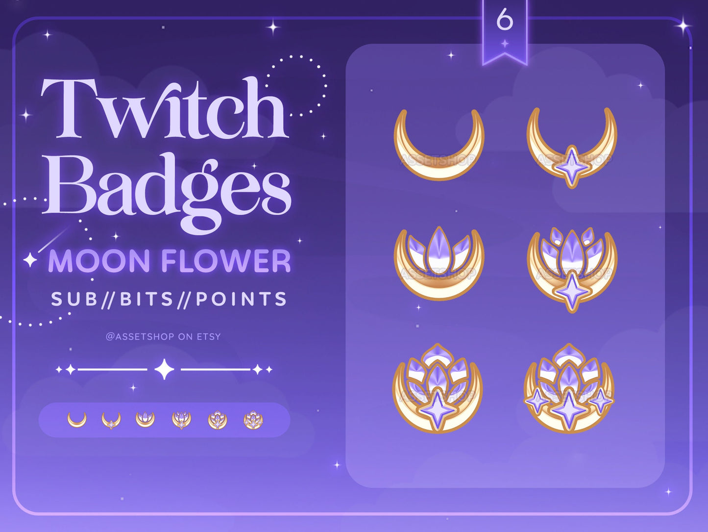 Purple Moon - Twitch Sub Badges