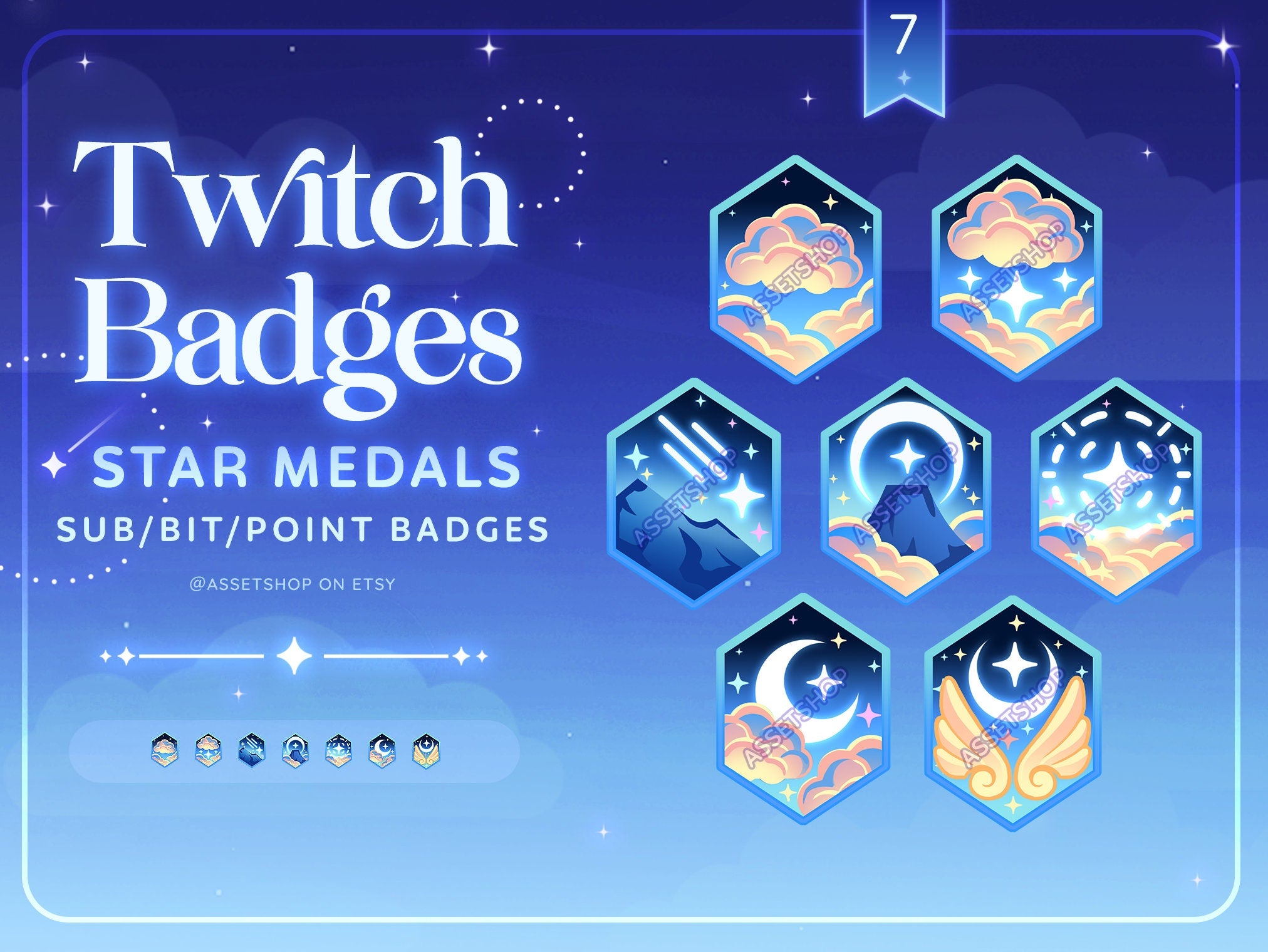 Sub Point Copy Star Medal Twitch Sub Badges – AssetShop