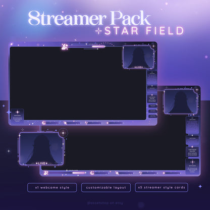 Star Field Stream Pack - Twitch Overlay