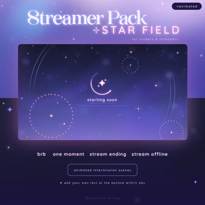 Star Field Stream Pack - Twitch Overlay