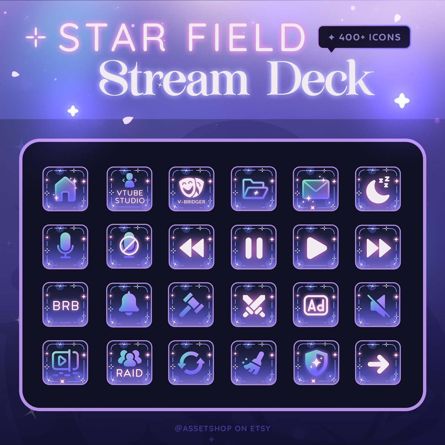 400+ Star Field Icons - Elgato Stream Deck