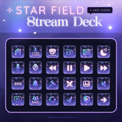 400+ Star Field Icons - Elgato Stream Deck