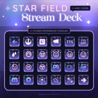 400+ Star Field Icons - Elgato Stream Deck