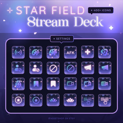400+ Star Field Icons - Elgato Stream Deck