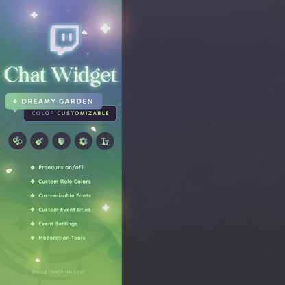 Dreamy Garden Chat Widget - Twitch & Youtube Stream