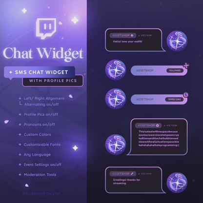 SMS Profile Pic Display Chat Widget - Twitch
